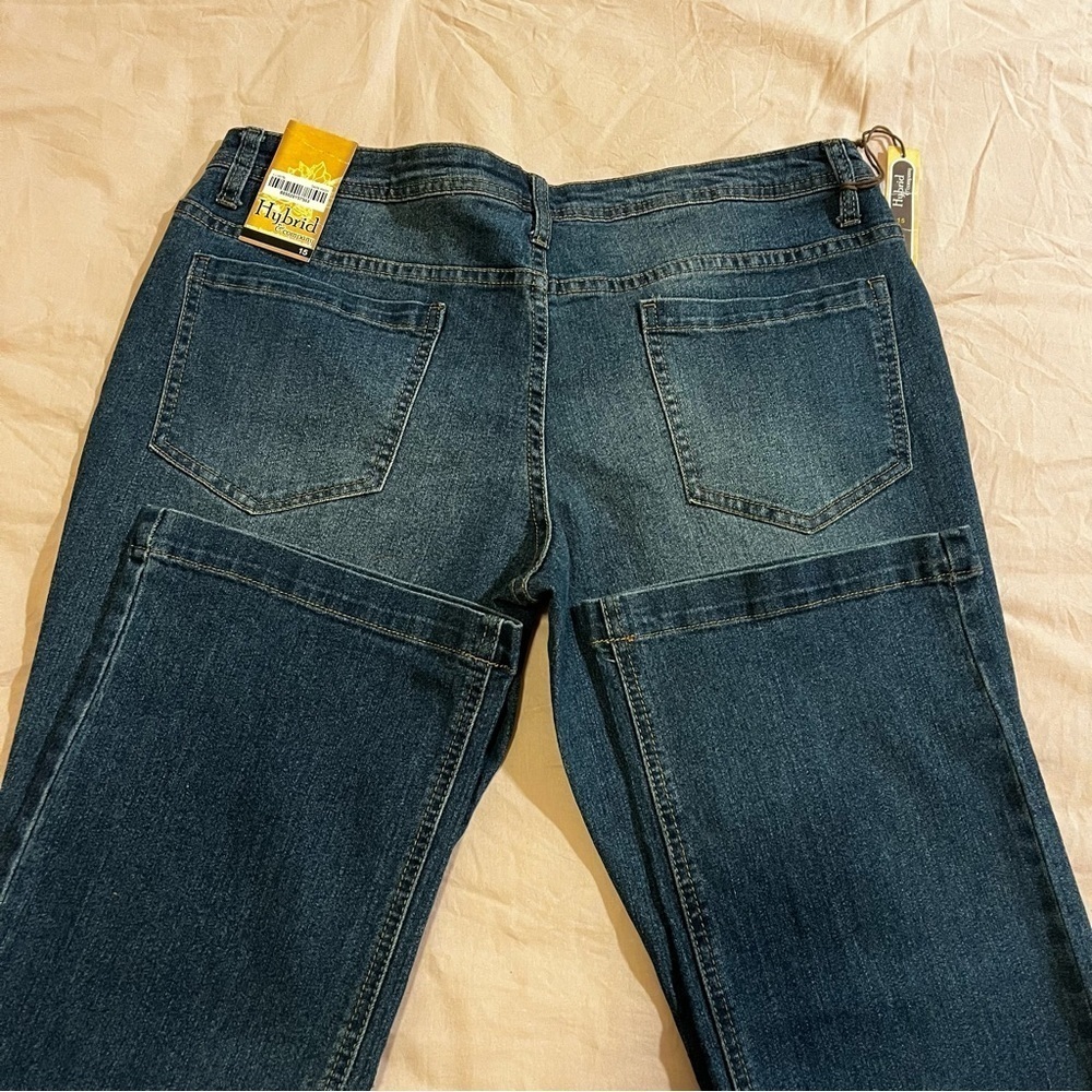 Hybrid & Company Women's Jeans Blue Denim Cotton Stretch Bootcut  Sz 15 NWT - Picture 5 of 12